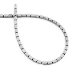 Uçar Doğal Taş Hematit Doğal Taş Parlak Gümüş Dikdörtgen Kesim 2x4mm Dizi [AA]