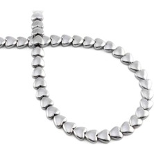 Uçar Doğal Taş Hematit Doğal Taş Parlak Gümüş 6mm Dizi