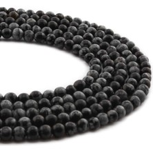 Uçar Doğal Taş Karlı Obsidyen Doğal Taş Parlak Küre Kesim 4mm Dizi [AA]