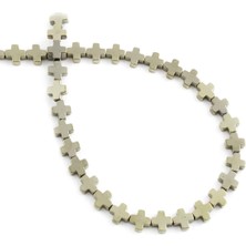 Uçar Doğal Taş Hematit Doğal Taş Parlak Antik Sarı 6mm Dizi