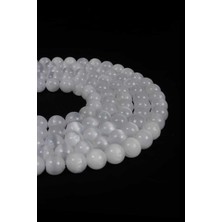 Uçar Doğal Taş Selenit Doğal Taş Küre Kesim 8mm Dizi