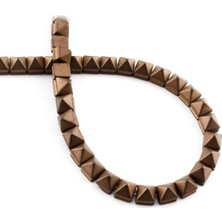 Uçar Doğal Taş Hematit Doğal Taş Mat Kahverengi Piramit Kesim 6x6mm Dizi [AA]