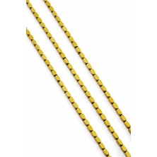 Uçar Doğal Taş Hematit Doğal Taş Parlak Gold 2X4MM Dizi