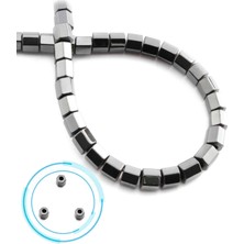 Uçar Doğal Taş Hematit Doğal Taş Parlak Füme Altıgen Kesim 6x6mm Dizi