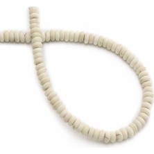 Uçar Doğal Taş Turkuaz Sıkma Rondela Kesim Beyaz 4mm Dizi