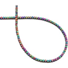 Uçar Doğal Taş Hematit Doğal Taş Parlak Gökkuşağı Köşeli Küp Kesim 2x2mm Dizi [AA]