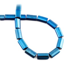 Uçar Doğal Taş Hematit Doğal Taş Parlak Mavi 7X13MM Dizi