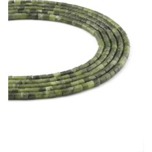 Uçar Doğal Taş Yeşim Doğal Taş Parlak Silindir Kesim 4x4mm Dizi [AA]