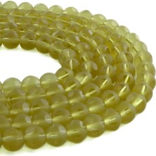 Uçar Doğal Taş Cam Parlak Sarı Avize Kesim 8mm Dizi