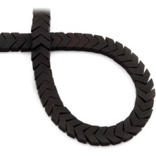 Uçar Doğal Taş Hematit Doğal Taş Mat Siyah Çavuş Kesim 8x3mm Dizi [AA]