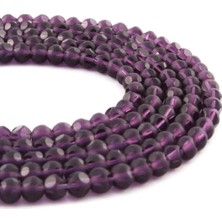 Uçar Doğal Taş Cam Parlak Mor Avize Kesim 4mm Dizi