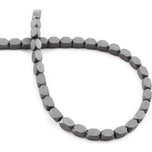 Uçar Doğal Taş Hematit Doğal Taş Mat Gri Dikdörtgen Kesim 4x6mm Dizi [AA]