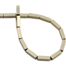 Uçar Doğal Taş Hematit Doğal Taş Parlak Antik Sarı Dikdörtgen Kesim 4x13mm Dizi