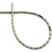 Uçar Doğal Taş Hematit Doğal Taş Mat Yeşil Silindir Kesim 2X4MM Dizi