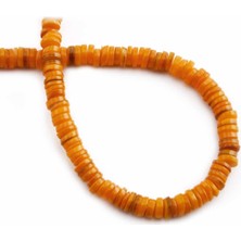 Uçar Doğal Taş Sedef Doğal Taş Parlak Açık Turuncu Dore Kesim 6x2mm Dizi [AA]