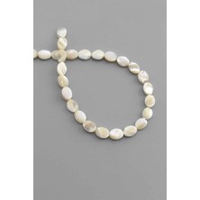 Uçar Doğal Taş Sedef Doğal Taş Parlak Kahverengi Oval Kesim 6x8mm Dizi [AA]