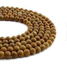 Uçar Doğal Taş Jasper Doğal Taş Parlak Kahverengi Küre Kesim 6mm Dizi