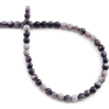 Uçar Doğal Taş Sedef Doğal Taş Parlak Gri Küre Kesim 4mm Dizi [AA]