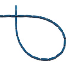 Uçar Doğal Taş Hematit Doğal Taş Mat Mavi Bombeli Dikdörtgen 2X8MM Dizi