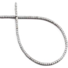 Uçar Doğal Taş Hematit Doğal Taş Mat Açık Gri Küp Kesim 2x2mm Dizi [AA]