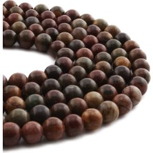 Uçar Doğal Taş Picasso Jasper Doğal Taş Parlak Küre Kesim 8mm Dizi [AA]