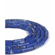 Uçar Doğal Taş Varisit Doğal Taş Parlak Lacivert Silindir Kesim 4x13mm Dizi