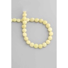 Uçar Doğal Taş Olivin Doğal Taş Parlak Sarı Daire Kesim 10mm Dizi [AB+]