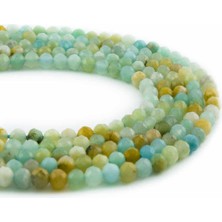 Uçar Doğal Taş Amazonit Doğal Taş Parlak Küre Kristal Kesim 3mm Dizi [B+]