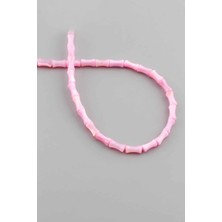 Uçar Doğal Taş Sedef Doğal Taş Parlak Pembe Çubuk Kesim 4x8mm Dizi [AA]