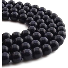Uçar Doğal Taş Yıldız Taşı Doğal Taş Parlak Lacivert Küre Kesim 10mm Dizi [AA]
