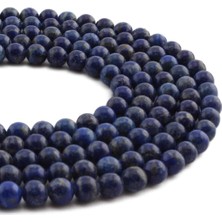 Uçar Doğal Taş Lapis Lazuli Doğal Taş Parlak Küre Kesim 6mm Dizi [Ab]