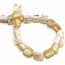 Uçar Doğal Taş Sedef Doğal Taş Parlak Kahverengi Amorf Kesim 8x9mm Dizi [AB+]