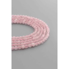 Uçar Doğal Taş Pembe Kuvars Doğal Taş Kristal Kesim 4mm Dizi