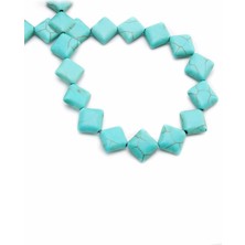 Uçar Doğal Taş Turkuaz Sıkma Kare Kesim 10mm Dizi