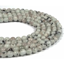 Uçar Doğal Taş Kivi Jasper Doğal Taş Parlak Küre Kesim 4mm Dizi [AA]