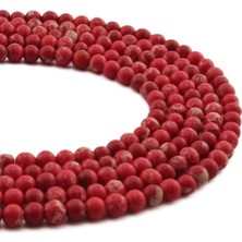 Uçar Doğal Taş Varisit Doğal Taş Parlak Kırmızı Küre Kesim 4mm Dizi