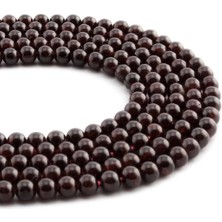 Uçar Doğal Taş Garnet Doğal Taş Parlak Küre Kesim 5mm Dizi