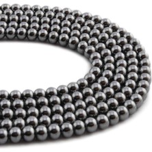 Uçar Doğal Taş Titreşim Taşı Doğal Taş Parlak Küre Kesim 4mm Dizi [AA]