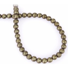Uçar Doğal Taş Hematit Doğal Taş Mat Antik Sarı Küre Faset Kesim 6mm Dizi [AA]