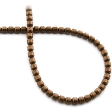 Uçar Doğal Taş Hematit Doğal Taş Mat Kahverengi Silindir Kesim 4mm Dizi