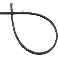 Uçar Doğal Taş Hematit Doğal Taş Mat Siyah Dikdörtgen Kesim 2x4mm Dizi [AA]