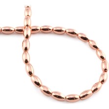 Uçar Doğal Taş Hematit Doğal Taş Parlak Roz Arpa Kesim 5x8mm Dizi [AA]