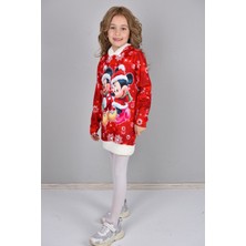Urz Kids Yılbaşı Temalı Kapüşonlu Tunik Noel Elbisesi Yeni Yıl Elbisesi