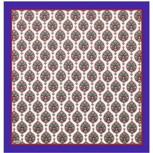 Bursa İpek Mor Hatai Desen Ipek Eşarp