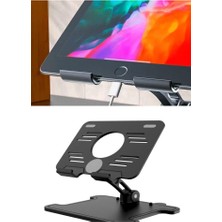 Matesstore OPTANA Taşınabilir Katlanabilir Masaüstü Tablet Standı Taşınabilir Tablet Şarj Standı Ayarlanabilir Stant