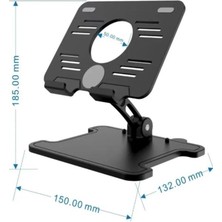 Matesstore OPTANA Taşınabilir Katlanabilir Masaüstü Tablet Standı Taşınabilir Tablet Şarj Standı Ayarlanabilir Stant