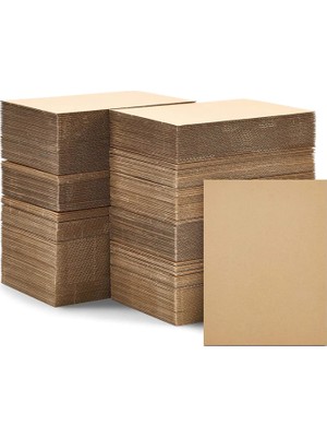 Sonsuz Ambalaj Kraft 70X50 Oluklu Mukavva Karton (10'lu Paket) 3mm - Puzzle Kartonu - Proje Kartonu - Tuval Kartonu