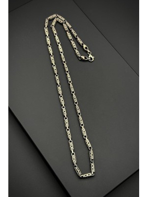 FRNCH 925 Ayar Gümüş Italyan Model Gümüş Renk Erkek Kolye FRJ30681-781-A