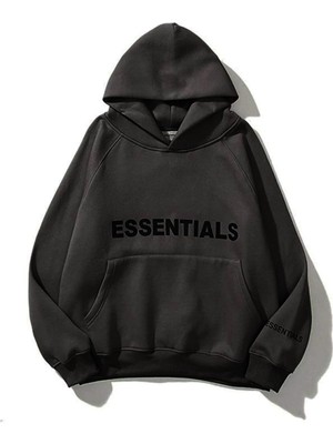 Black Sokak Unisex Antrasit Essentıal Baskılı Sweatshirt