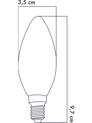 E14 LED FİLAMANLI RUSTIK AMPUL C35 OPAL 6W DÜZ 3000K Gün Işığı ERD-237